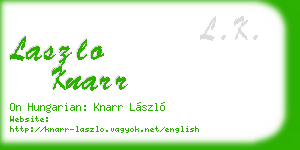 laszlo knarr business card